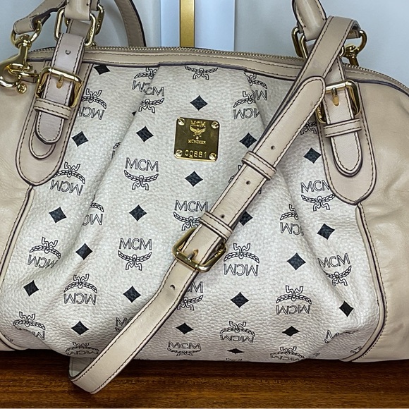 MCM Tan Monogram Satchel - Picture 4 of 16